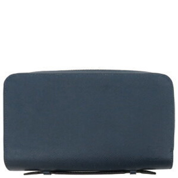 LOUIS VUITTON long wallet Zippy XL Taiga blue Navy Blue - Picture 1 of 11
